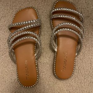Girls sparkly sandals size 1